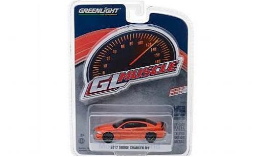 Modellautos Dodge Charger 1/64 Greenlight R/T orange/schwarz 2017 Dodge Charger 1/64 Greenlight R/T orange/schwarz 2017 modellautos