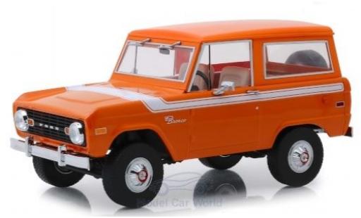 Modellautos Ford Bronco 1/18 Greenlight Special Decor orange/weiss 1977 Ford Bronco 1/18 Greenlight Special Decor orange/weiss 1977 modellautos