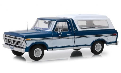 Ford F-1 1/18 Greenlight 00 mettalic blau/weiss 1975 avec détachable Ladeabdeckung modellautos