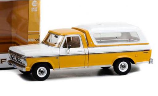 Ford F-1 1/18 Greenlight 00 Pick Up gelb/weiss 1976 mit abnehmbarem HardTop modellautos