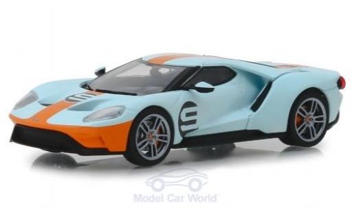 Ford GT 1/43 Greenlight Heritage Edition blau/orange 2019 No.9 modellautos