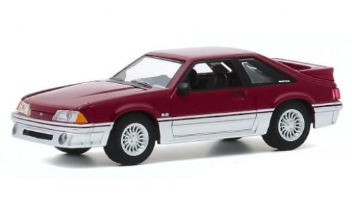 Modellautos Ford Mustang 1/64 Greenlight GT rot/silber 1988 Ford Mustang 1/64 Greenlight GT rot/silber 1988 modellautos