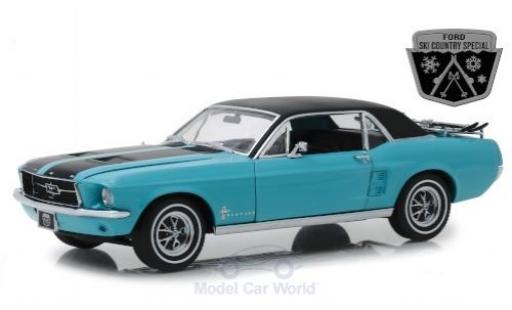 Modellautos Ford Mustang 1/18 Greenlight Ski Country Special türkis/schwarz 1967 Ford Mustang 1/18 Greenlight Ski Country Special türkis/schwarz 1967 modellautos
