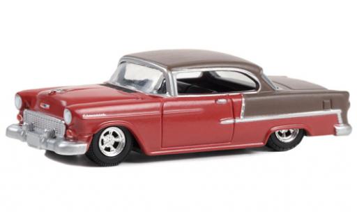 Modellautos Chevrolet Bel Air 1/64 Greenlight Bel air gris/rouge foncé 1955 Chevrolet Bel Air 1/64 Greenlight Bel air gris/rouge foncé 1955 modellautos