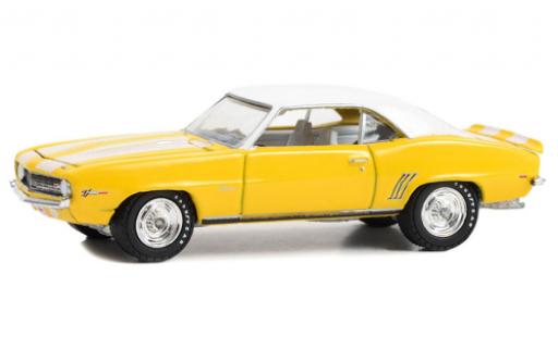 Modellautos Chevrolet Camaro 1/64 Greenlight Z/28 jaune/blanche 1969 Chevrolet Camaro 1/64 Greenlight Z/28 jaune/blanche 1969 modellautos