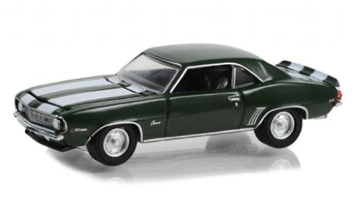 Modellautos Chevrolet Camaro 1/64 Greenlight Z/28 vert foncé/blanche 1969 Chevrolet Camaro 1/64 Greenlight Z/28 vert foncé/blanche 1969 modellautos