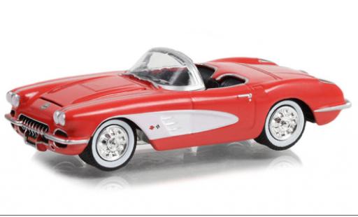 Modellautos Chevrolet Corvette 1/64 Greenlight (C1) Cabrio rouge/blanche 1958 Chevrolet Corvette 1/64 Greenlight (C1) Cabrio rouge/blanche 1958 modellautos