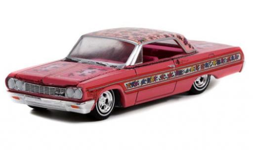 Modellautos Chevrolet Impala 1/64 Greenlight Lowrider rosa/Dekor 1964 Chevrolet Impala 1/64 Greenlight Lowrider rosa/Dekor 1964 modellautos