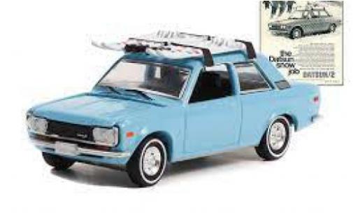 Modellautos Datsun 510 1/64 Greenlight bleu clair 1970 Datsun 510 1/64 Greenlight bleu clair 1970 modellautos