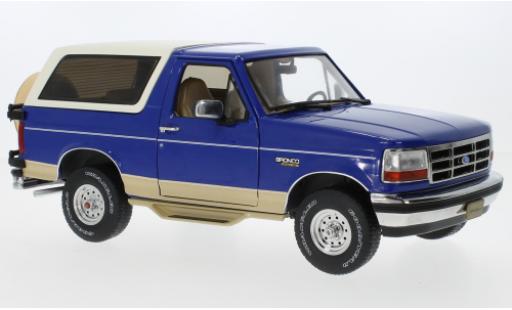 Modellautos Ford Bronco 1/18 Greenlight Eddie fermier Edition bleu/beige 1996 Ford Bronco 1/18 Greenlight Eddie fermier Edition bleu/beige 1996 modellautos