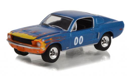 Modellautos Ford Mustang 1/64 Greenlight GT metallise blau/Dekor 1968 Ford Mustang 1/64 Greenlight GT metallise blau/Dekor 1968 modellautos