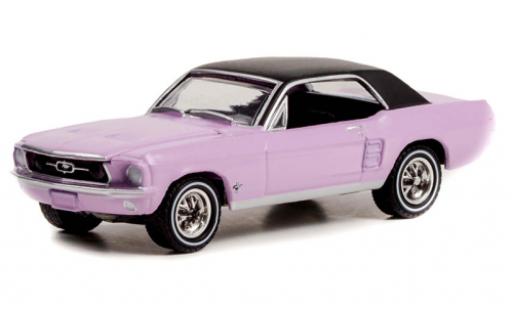 Modellautos Ford Mustang 1/64 Greenlight lila/noire 1967 Ford Mustang 1/64 Greenlight lila/noire 1967 modellautos