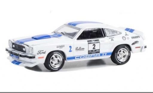 Modellautos Ford Mustang 1/64 Greenlight II Cobra II blanche/bleu 1976 Ford Mustang 1/64 Greenlight II Cobra II blanche/bleu 1976 modellautos