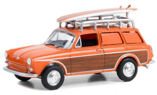 Modellautos Volkswagen 1600 1/64 Greenlight Variant orange/Décorer 1963 Volkswagen 1600 1/64 Greenlight Variant orange/Décorer 1963 modellautos