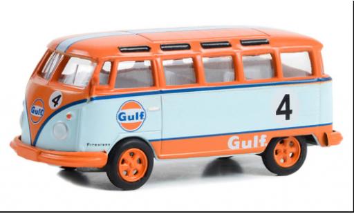 Modellautos Volkswagen T1 1/64 Greenlight Samba bus orange/bleu clair Gulf 1964 Volkswagen T1 1/64 Greenlight Samba bus orange/bleu clair Gulf 1964 modellautos