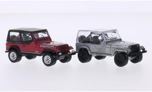 Modellautos Jeep Wrangler 1/64 Greenlight rot/aluminium 1987 2er-Set Jeep Wrangler 1/64 Greenlight rot/aluminium 1987 2er-Set modellautos