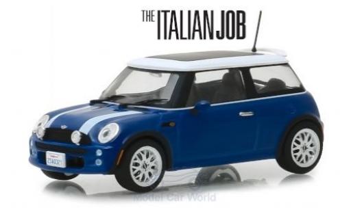 Modellautos Mini Cooper 1/43 Greenlight blau/weiss RHD The Italian Job 2003 Mini Cooper 1/43 Greenlight blau/weiss RHD The Italian Job 2003 modellautos
