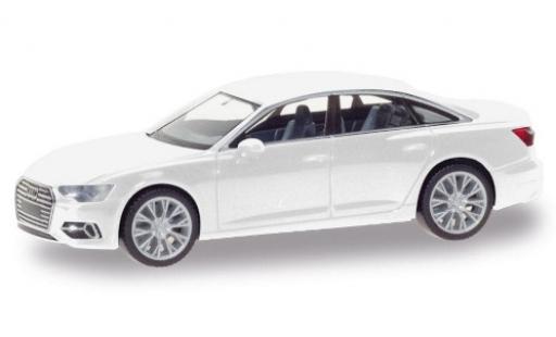 Audi A6 1/87 Herpa Limousine weiss modellautos