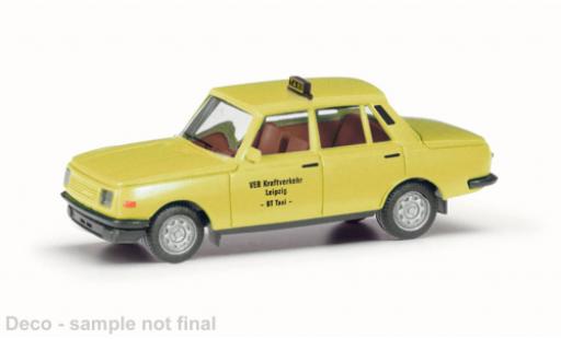 Wartburg 353 1/87 Herpa VEB Kraftverkehr Leipzig / Taxi 1985 modellautos