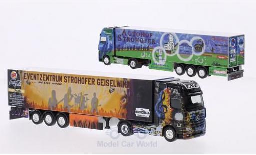 Mercedes Actros 1/87 Herpa Autohof Strohofer / Wolf Transporte Kühlkoffer-SZ in PC-Box modellautos