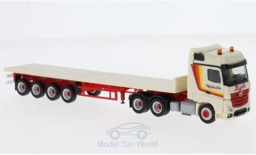 Mercedes Actros 1/87 Herpa Bigspace Barth & Sohn Flachbett-Sattelzug modellautos