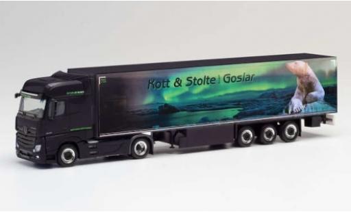 Mercedes Actros 1/87 Herpa BigSpace Kott & Stolte Goslar Remorque de boîte de réfrigération modellautos