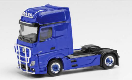 Mercedes Actros 1/87 Herpa Gigaspace blau tracteur avec pare-buffle modellautos