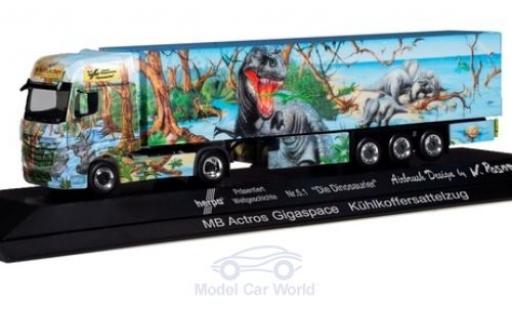 Mercedes Actros 1/87 Herpa Gigaspace Weltgeschichte Nr.5.1 - Die Dinosaurier Kühlkoffer-Sattelzug modellautos