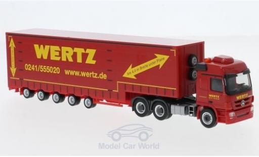 Mercedes Actros 1/87 Herpa L 6x4 Wertz Aachen 2008 Meusburger-Sattelzug modellautos