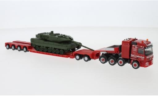 Mercedes Actros 1/87 Herpa Markewitsch 2002 charge profondeur-tracteur avec Leopard 2A7 modellautos