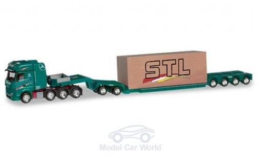 Mercedes Actros 1/87 Herpa SLT SLT Logistik Tieflade-Sattelzug mit Ladung modellautos