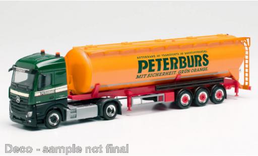 Mercedes Actros 1/87 Herpa Streamspace 2.5 Peterburs Silo-Sattelzug modellautos