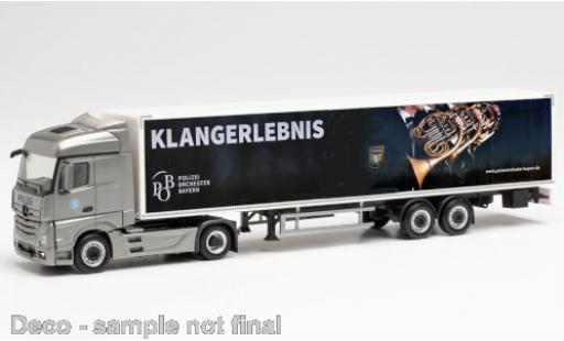 Mercedes Actros 1/87 Herpa Streamspace 2.5 Polizeiorchester Bayern Koffer-Sattelzug modellautos
