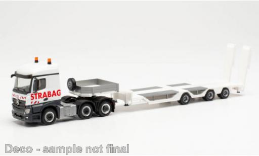 Mercedes Actros 1/87 Herpa Streamspace 2.5 STRABAG Goldhofer Allrounder-Sattelzug modellautos