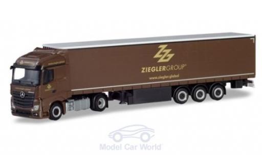 Mercedes Actros 1/87 Herpa Streamspace Ziegler Group Gardinenplanen-Sattelzug modellautos