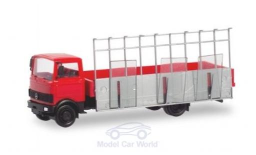 Mercedes LP 813 1/87 Herpa rot Pritsche mit Glasreff modellautos