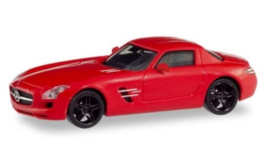 Modellautos Mercedes SLS 1/87 Herpa AMG (C197) mettalic rot avec noire jantes Mercedes SLS 1/87 Herpa AMG (C197) mettalic rot avec noire jantes modellautos