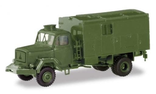 Magirus S 7500 1/87 Herpa grün Bundeswehr wagon conteneur-Truck modellautos