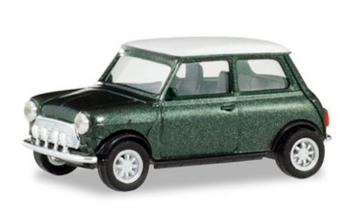 Modellautos Mini Cooper 1/87 Herpa mettalic grün/weiss mit Zusatzscheinwerfern Mini Cooper 1/87 Herpa mettalic grün/weiss mit Zusatzscheinwerfern modellautos