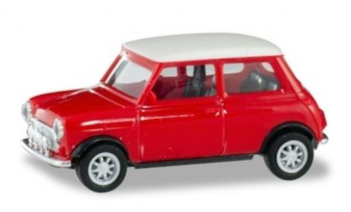 Modellautos Mini Cooper 1/87 Herpa rot/weiss mit Zusatzscheinwerfern Mini Cooper 1/87 Herpa rot/weiss mit Zusatzscheinwerfern modellautos