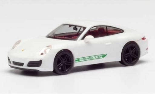Modellautos Porsche 911 1/87 Herpa Carrera weiss/grün avec noire jantes Porsche 911 1/87 Herpa Carrera weiss/grün avec noire jantes modellautos
