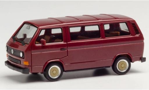 Modellautos Volkswagen T3 1/87 Herpa Bus rot avec BBS-jantes Volkswagen T3 1/87 Herpa Bus rot avec BBS-jantes modellautos