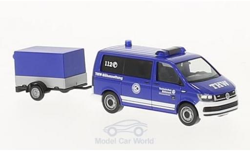 Modellautos Volkswagen T6 1/87 Herpa Bus THW Korbach / Höhenrettung mit Pritschenanhänger Volkswagen T6 1/87 Herpa Bus THW Korbach / Höhenrettung mit Pritschenanhänger modellautos