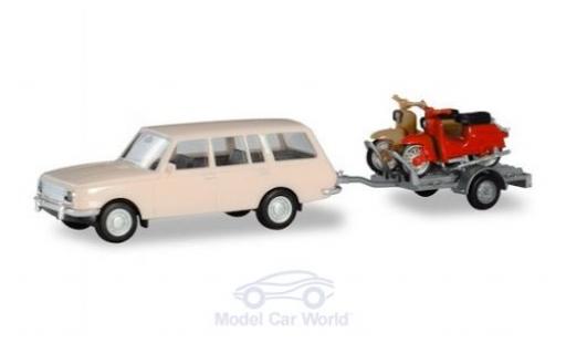 Modellautos Wartburg 353 1/87 Herpa Tourist mit Anhänger und 2x Simson Wartburg 353 1/87 Herpa Tourist mit Anhänger und 2x Simson modellautos