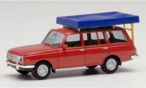 Modellautos Wartburg 353 1/87 Herpa Tourist rot 1966 avec Tente sur toit dans le état de conduite Wartburg 353 1/87 Herpa Tourist rot 1966 avec Tente sur toit dans le état de conduite modellautos