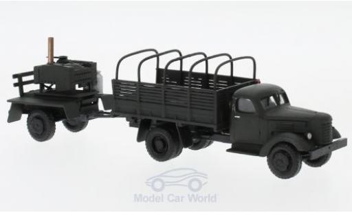 Zil 164 1/87 Herpa ZIL NVA in Polen Pritsche mit Spiegel und Feldküchen-Anhänger modellautos