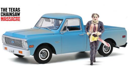 Modellautos Chevrolet C-10 1/18 Highway 61 blau The Texas Chainsaw Massacre 1971 mit Leatherface Figur Chevrolet C-10 1/18 Highway 61 blau The Texas Chainsaw Massacre 1971 mit Leatherface Figur modellautos