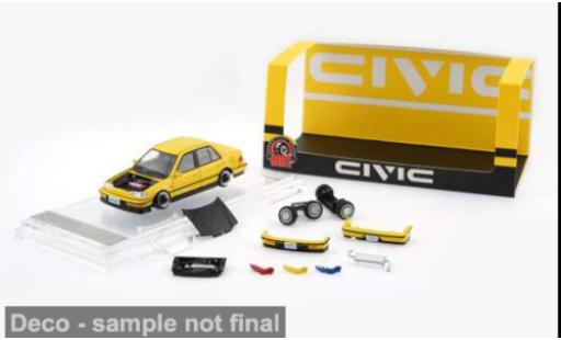 Honda Civic 1/64 BM Creations (EF2) gelb 1991 1:64 modellautos