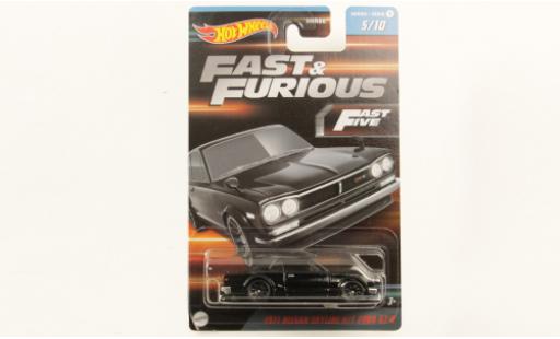 Modellautos Nissan Skyline 1/64 Hot Wheels 2000 GT-R (KPGC110) noire rapide & Furious 1971 Nissan Skyline 1/64 Hot Wheels 2000 GT-R (KPGC110) noire rapide & Furious 1971 modellautos