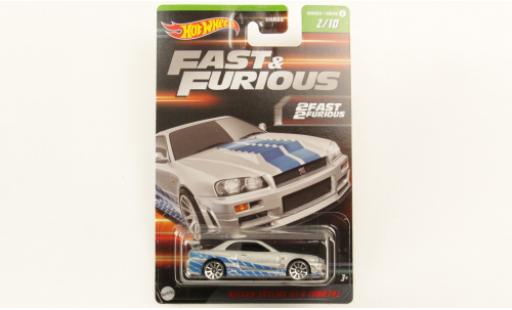 Modellautos Nissan Skyline 1/64 Hot Wheels GT-R (R34) d/Décorer rapide & Furious Nissan Skyline 1/64 Hot Wheels GT-R (R34) d/Décorer rapide & Furious modellautos